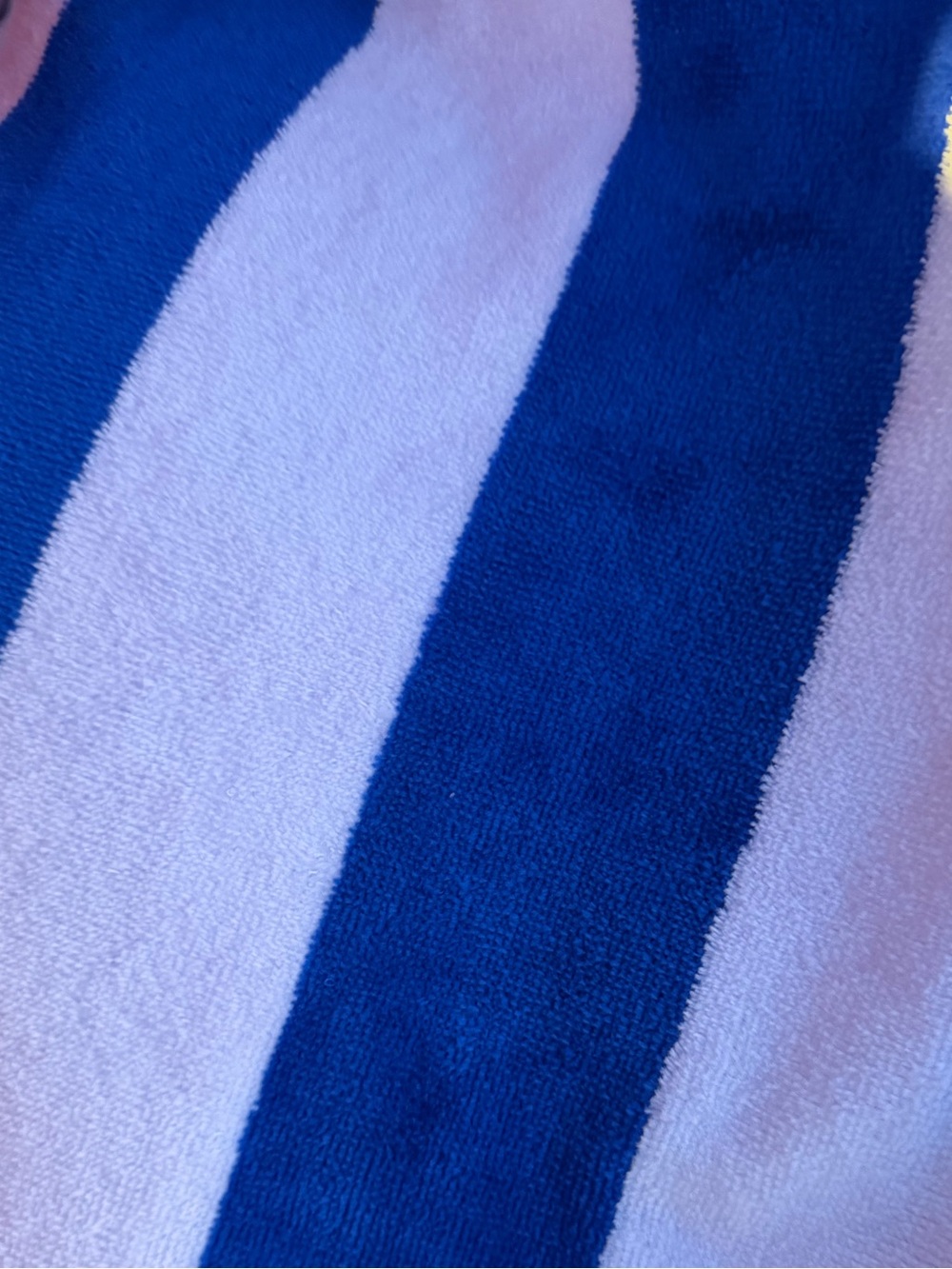 Royal Blue White Cabana Stripe Large Cotton Beach Towel